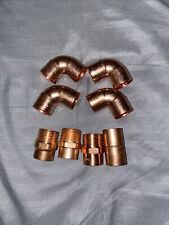 COPPER PLUMBING FITTINGS 3/4 x 3/4 4-ELBOWS 3-3/4-MALE ADAPTERS NEW! CHEAP for sale  Shipping to South Africa