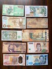 Usado, Surtido mixto de 10 billetes diferentes de papel moneda extranjera mundial segunda mano  Embacar hacia Argentina