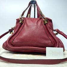 Usado, Bolsa de ombro Chloe cor rara bolsa de mão Paraty 2 vias couro vermelho n601 comprar usado  Enviando para Brazil