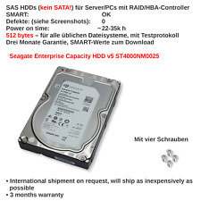 Seagate 7.2K 12Gb/s 128MB ST4000NM0025 LFF 22-35k 3.5 SAS 4TB HDDs for sale  Shipping to South Africa