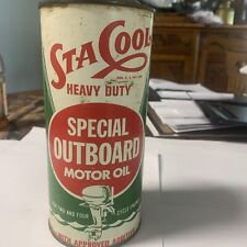 RARE 50's-60's Sta Cool Special Outboard Motor Oil Quart Can Empty for sale  Shipping to South Africa