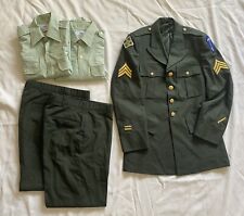 Conjunto de uniformes militares clase A con abrigo verde del ejército de EE. UU.  segunda mano  Embacar hacia Mexico