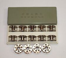 Vintage SEARS KENMORE Sewing Machine BOBBINS w/ Gray Storage Box * Class 15, used for sale  Shipping to South Africa