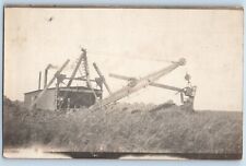 Farming Postcard RPPC Photo Steam Shovel Dredging Scene Field c1910's Antique for sale  Shipping to South Africa