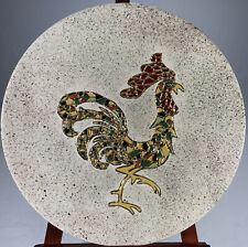 Usado, Prato de galo decorativo vintage divertido pintado à mão mosaico padrão dourado comprar usado  Enviando para Brazil