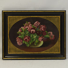 około 1950 Stary obraz olejny sign. E.Buscher martwa natura bukiet kwiatów 55x42 cm na sprzedaż  PL