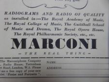 Marconi radio model for sale  ABERYSTWYTH