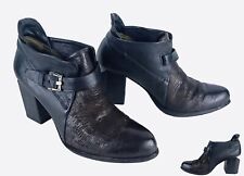 Used, A.S.98 AirStep Womens Black Leather Textured Heel Ankle Boots Size EU 38 for sale  Shipping to South Africa