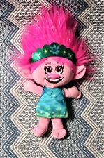 Trolls World Tour Poppy Plush 9” Doll W Blue/Green Dress & Headband , used for sale  Shipping to South Africa