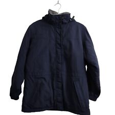 LL Bean Womens Jacket Small Petite SP Sherpa Lined Blue Hooded Polartec Winter for sale  Shipping to South Africa