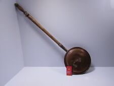 Used, Vintage Bed Warming Pan Copper  & Long Wood Handle                            FT for sale  Shipping to South Africa