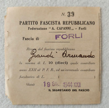 Rsi luogotenenza 1944 usato  Morra De Sanctis