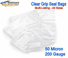 Grip Seal Zip Lock Bags - 200g / 50 micron - CLEAR Polythene Plastic Resealable  for sale  Shipping to South Africa