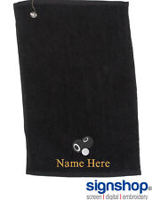 Used, Personalised Name Embroidered Lawn Bowls Bowling Towel Birthday Gift Idea for sale  Shipping to South Africa