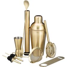Cocktail Set 10-Piece Boston Shaker Recipe Book Gold by Cooks Professional  for sale  Shipping to South Africa