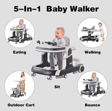 Baby 5 in 1 Foldable Walker W/Music Removable Footrest Sunshade & Locking Wheels for sale  Shipping to South Africa