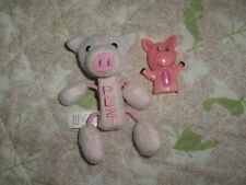 Dispensador de doces PEZ Barnyard Babies Pink Pig 2006 e boneco de dedo de porco rosa 2007 comprar usado  Enviando para Brazil