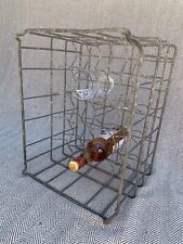 Vintage Man Cave Home Decor Wine Glass Rack Galvanised Steel Milk Crate 20 Slots for sale  Shipping to South Africa