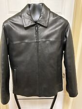 Men’s Wilson Italian Leather Pelle Studio Jacket Black Small W/ Removable Lining for sale  Shipping to South Africa