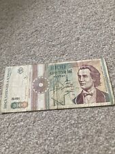 Romania banknote 1000 for sale  LOUGHBOROUGH