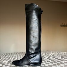 Botas de montar vintage Larry Stuart de cuero negro altas sobre la rodilla para mujer 7 N segunda mano  Embacar hacia Argentina