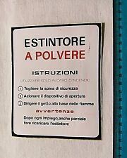 Adesivo estintore polvere usato  Italia