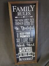 Family rule wooden for sale  Trego