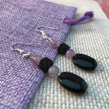 Używany, Amethyst Earrings Dangle Silver, February Birthstone Jewelry na sprzedaż  PL