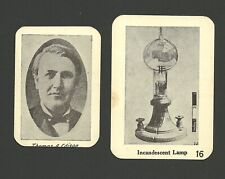 Thomas Edison Inventor & Incandescent Lamp Antique 1930 Collector Cards BHOF for sale  Shipping to South Africa