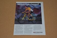 1987 Vintage Estampado Anuncio Schwinn Bicicleta Tanto Ha Cambiado Hombre Montar Deportes segunda mano  Embacar hacia Argentina