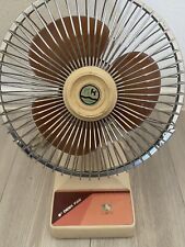 Retro Vintage KUO HORNG 2 SPD DESK FAN ELECTRIC 6IN  KH-06R2 1970s Brown WORKS for sale  Shipping to South Africa