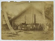 Foto de casa de canoa e aldeões nas Ilhas Salomão c1880s, usado comprar usado  Enviando para Brazil