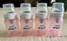 Philips Avent Pink 9 Ounce Anti Colic Bottle Lot Of 4 for sale  Shipping to South Africa