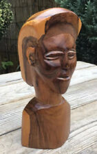 Used, VINTAGE INDONESIAN HAND CARVED MALE BUST FREE STANDING for sale  Shipping to South Africa