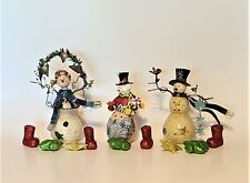 Christmasmetal tin snowman for sale  San Angelo