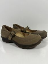 Dansko Hennie Women's 40 (9 US) Suede Mesh Mary Jane Shoes Stone Gray Beige EUC for sale  Shipping to South Africa