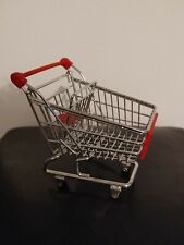 Carrinho de compras em miniatura metal plástico rodízios rolantes rodas 5" x 5,75" comprar usado  Enviando para Brazil