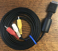 Sony Playstation TV AV Cable PS1 PS2 PS3 Lead Composite Video Audio RCA, used for sale  Shipping to South Africa