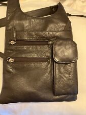 Bag leather brown for sale  WARMINSTER