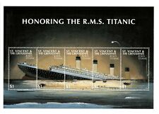 São Vicente 1997 - Honrando o Navio Titanic - Folha de 5 Selos Scott 2500 MNH comprar usado  Enviando para Brazil