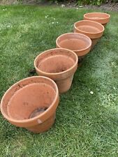 11 TERACOTTA GARDEN CLAY FLOWER POTS VARIOUS SIZES-plus 4 small FOC for sale  KINGSWINFORD