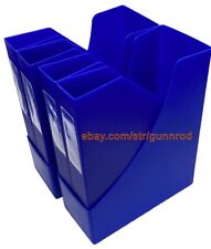 6 - Organizadores de porta-revistas e porta-arquivos azul royal para papelada de escritório comprar usado  Enviando para Brazil