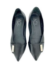 Used, AGL Attilio Giusti Leombruni Black Leather Pointed Toe Slip On Flats 37 EU SH01 for sale  Shipping to South Africa