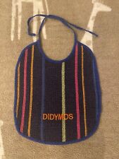 Didymos navy blue Multicoloured stripe waffle 100% cotton bib for sale  Shipping to South Africa