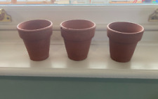 Trio of Vintage Terracotta Plant Pots Approx - 9cm x 8.5cm for sale  Shipping to South Africa