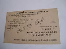 Roma - Antico Magazzino Paolo De Rofsi - spedita in busta f. p. 1909 usato  Asti