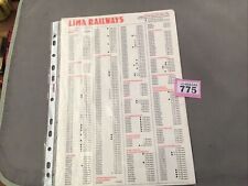 Lima railways price for sale  REDDITCH