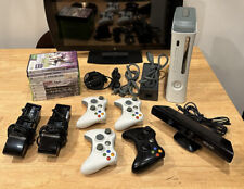 Original Xbox 360 Fat 60GB Blanco HDMI 4 Controles 10 Juego Kinect Paquete Probado segunda mano  Embacar hacia Argentina