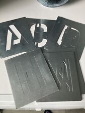 A-Z nuovo vecchio stock 6"" (set di 26) lettere stencil di zinco A-Z usato  Spedire a Italy