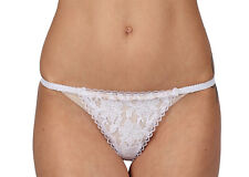 6 pack of Ladies White Nylon Lace Sexy G-string Panties knickers  FREE POSTAGE, used for sale  Shipping to South Africa